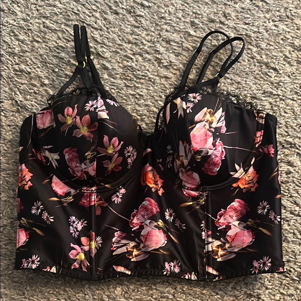 Victoria's Secret Black Floral Camisole